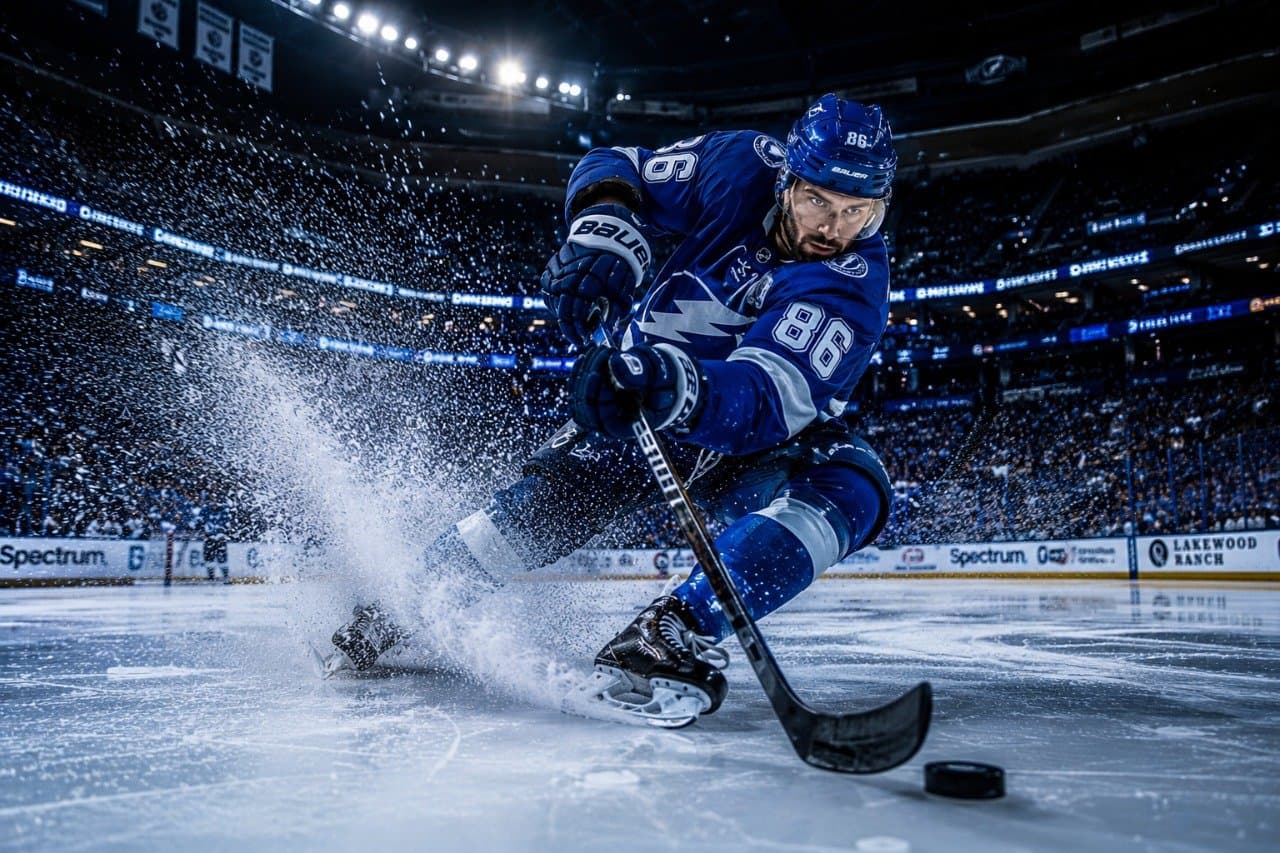 Eishockey-Spieler auf dem Eis